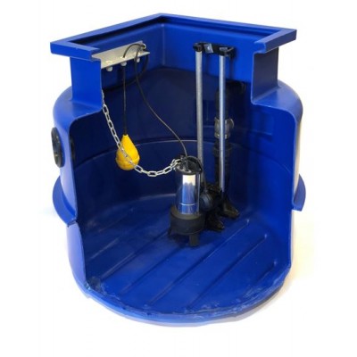 800Ltr Single Sewage Pump Station 10m head, Ideal for houses with up to 4 Bedrooms